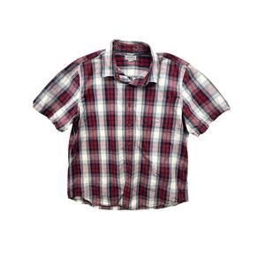 Carhartt Red Plaid Button Down Shirt Mens 2XL Relaxed Fit